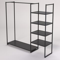 Стеллаж Стронг №32 в стиле ЛОФТ, Черный