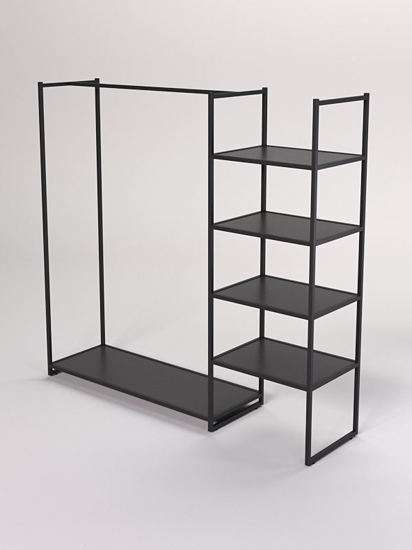 Стеллаж Стронг №32 в стиле ЛОФТ, Черный