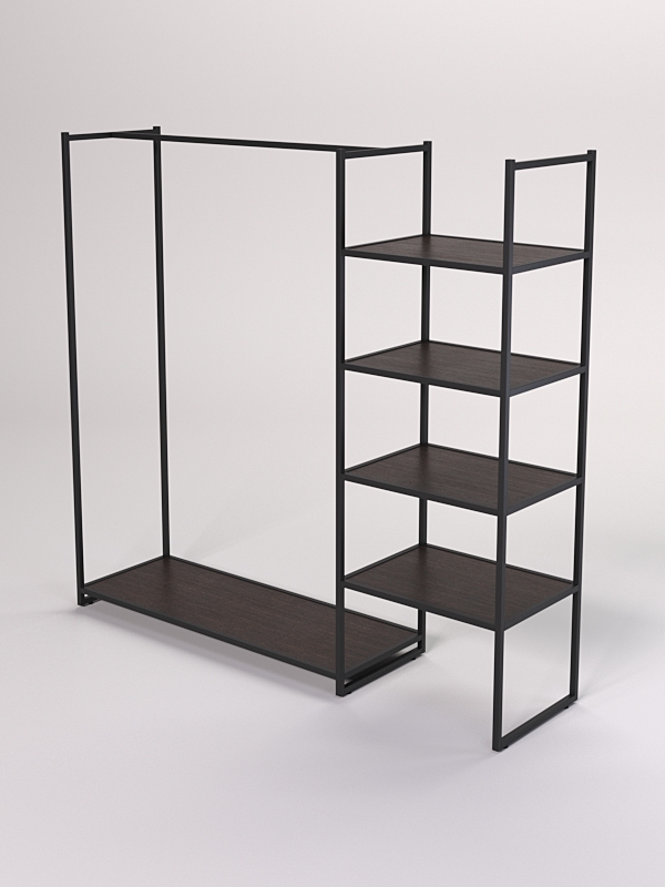 Стеллаж Стронг №32 в стиле ЛОФТ, Дуб Венге