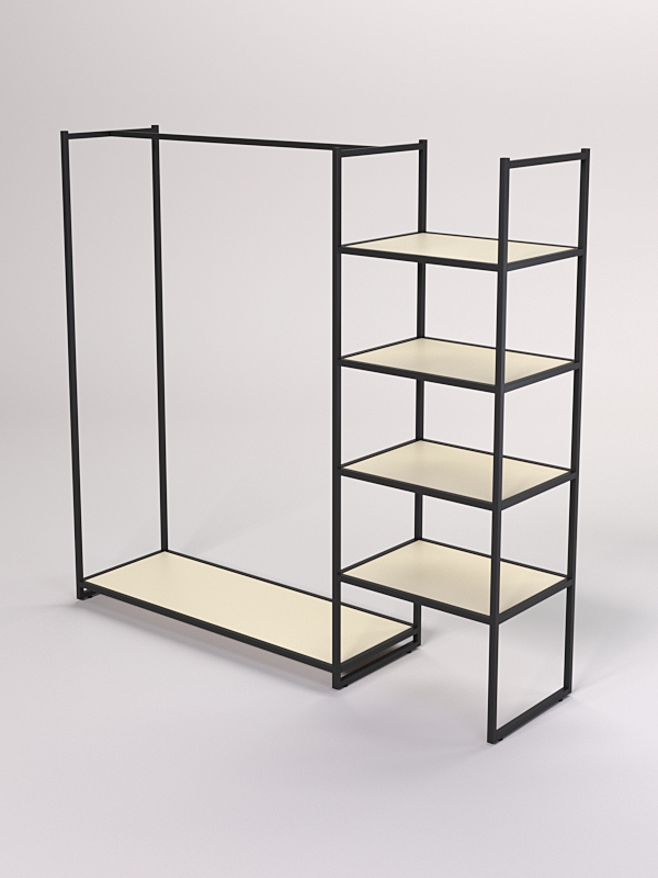 Стеллаж Стронг №32 в стиле ЛОФТ, Крем Вайс