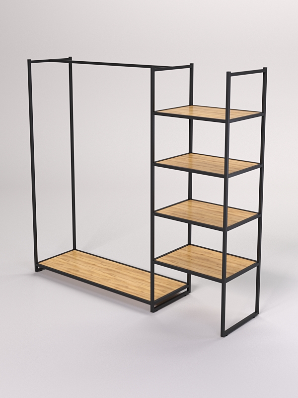 Стеллаж Стронг №32 в стиле ЛОФТ, Дуб Золотистый