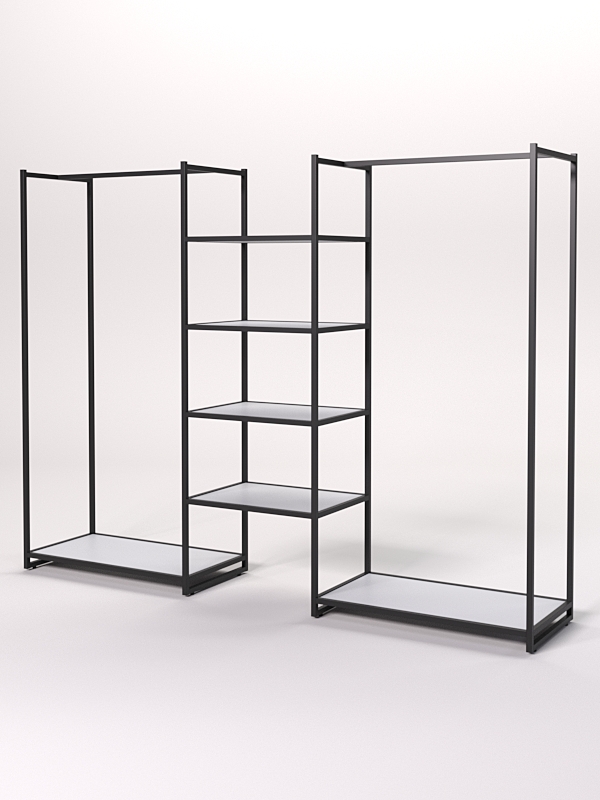 Стеллаж Стронг №33 в стиле ЛОФТ, Серый