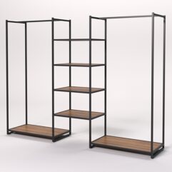 Стеллаж Стронг №33 в стиле ЛОФТ, Орех