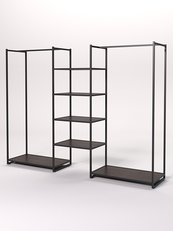 Стеллаж Стронг №33 в стиле ЛОФТ, Дуб Венге