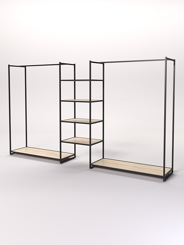 Стеллаж Стронг №34 в стиле ЛОФТ, Дуб Сонома