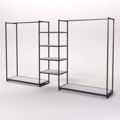 Стеллаж Стронг №34 в стиле ЛОФТ, Серый