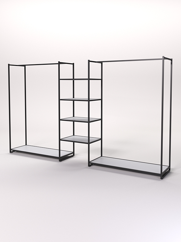 Стеллаж Стронг №34 в стиле ЛОФТ, Серый