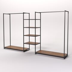 Стеллаж Стронг №34 в стиле ЛОФТ, Орех