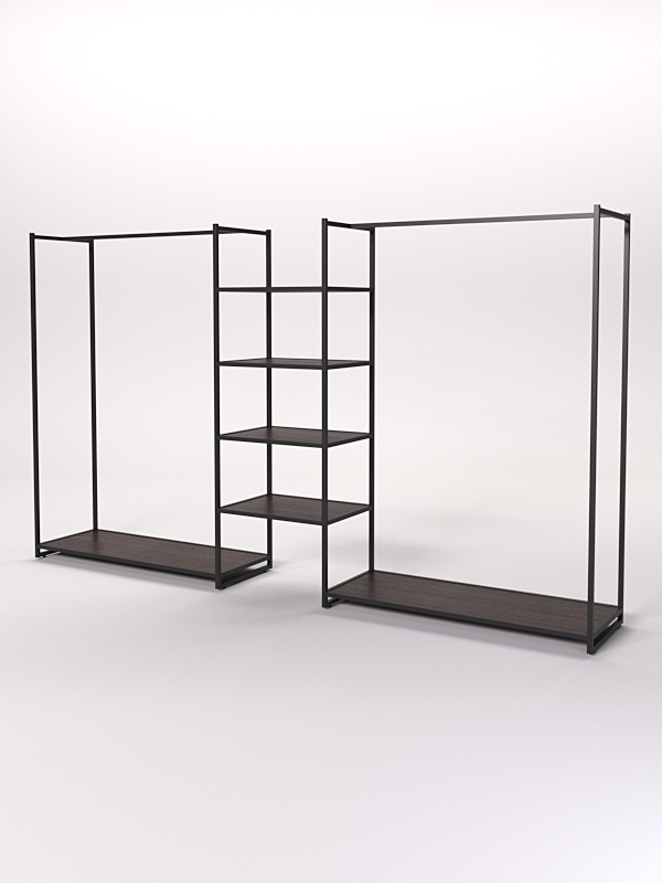 Стеллаж Стронг №34 в стиле ЛОФТ, Дуб Венге