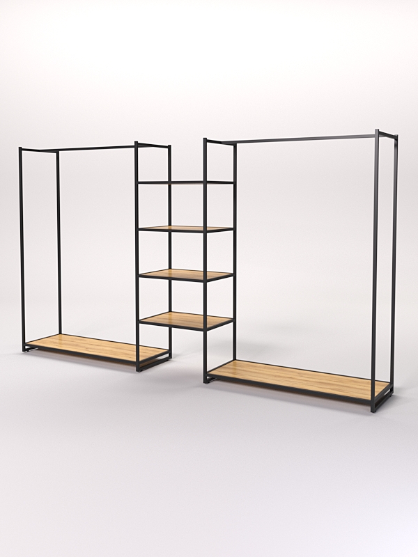 Стеллаж Стронг №34 в стиле ЛОФТ, Дуб Золотистый