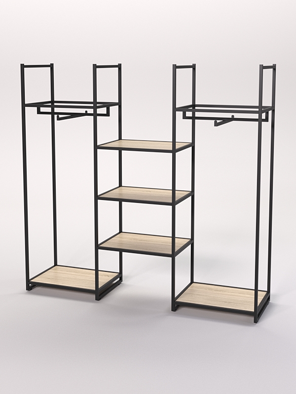 Стеллаж Стронг №35 в стиле ЛОФТ, Дуб Сонома