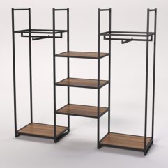 Стеллаж Стронг №35 в стиле ЛОФТ, Орех