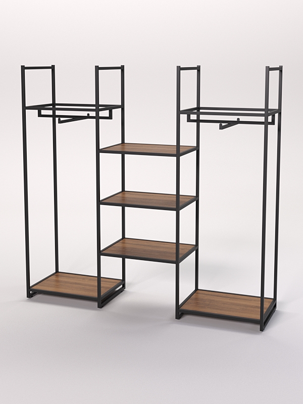 Стеллаж Стронг №35 в стиле ЛОФТ, Орех