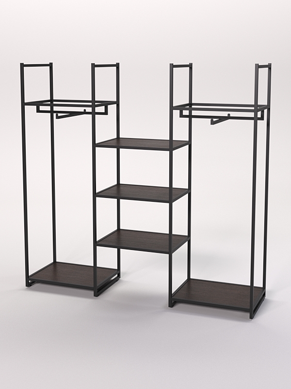 Стеллаж Стронг №35 в стиле ЛОФТ, Дуб Венге