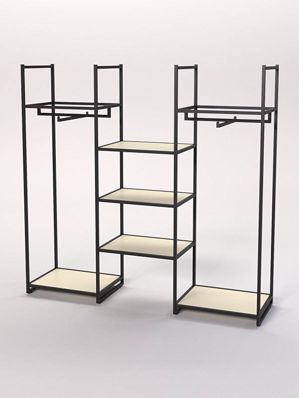 Стеллаж Стронг №35 в стиле ЛОФТ, Крем Вайс