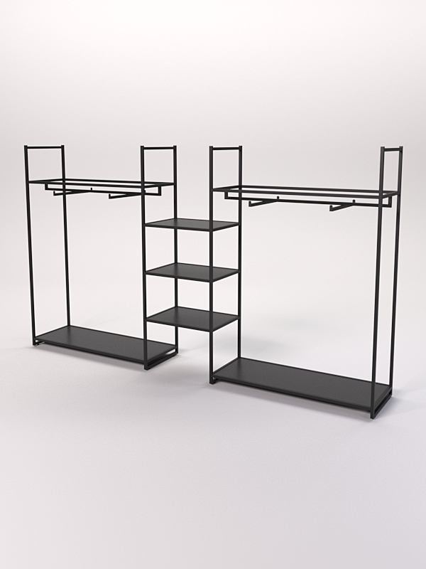 Стеллаж Стронг №36 в стиле ЛОФТ, Черный