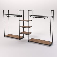 Стеллаж Стронг №36 в стиле ЛОФТ, Орех