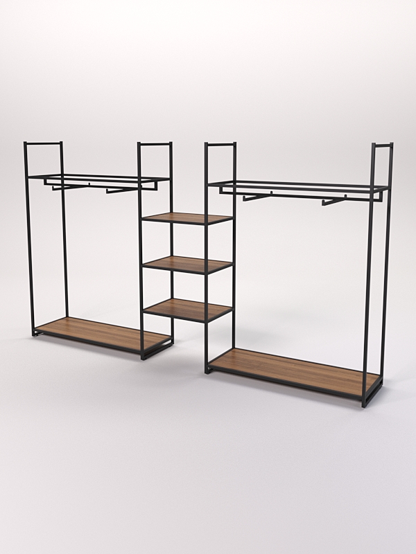 Стеллаж Стронг №36 в стиле ЛОФТ, Орех