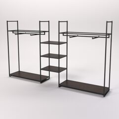 Стеллаж Стронг №36 в стиле ЛОФТ, Дуб Венге