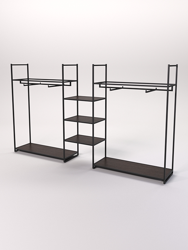 Стеллаж Стронг №36 в стиле ЛОФТ, Дуб Венге