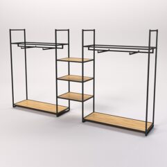 Стеллаж Стронг №36 в стиле ЛОФТ, Дуб Золотистый