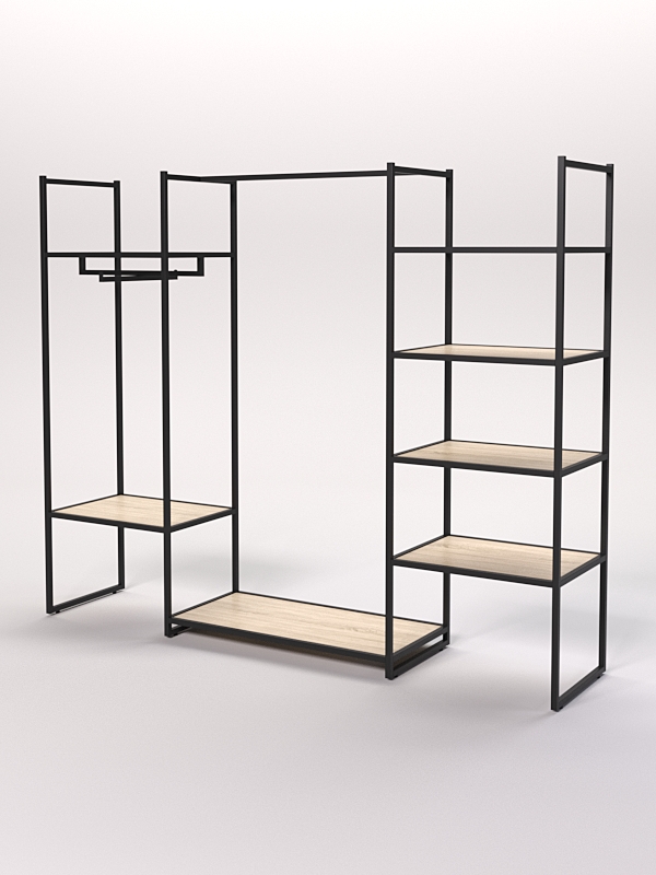 Стеллаж Стронг №37 в стиле ЛОФТ, Дуб Сонома