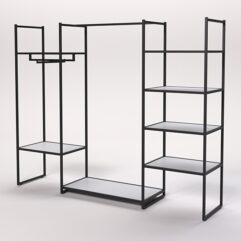 Стеллаж Стронг №37 в стиле ЛОФТ, Серый