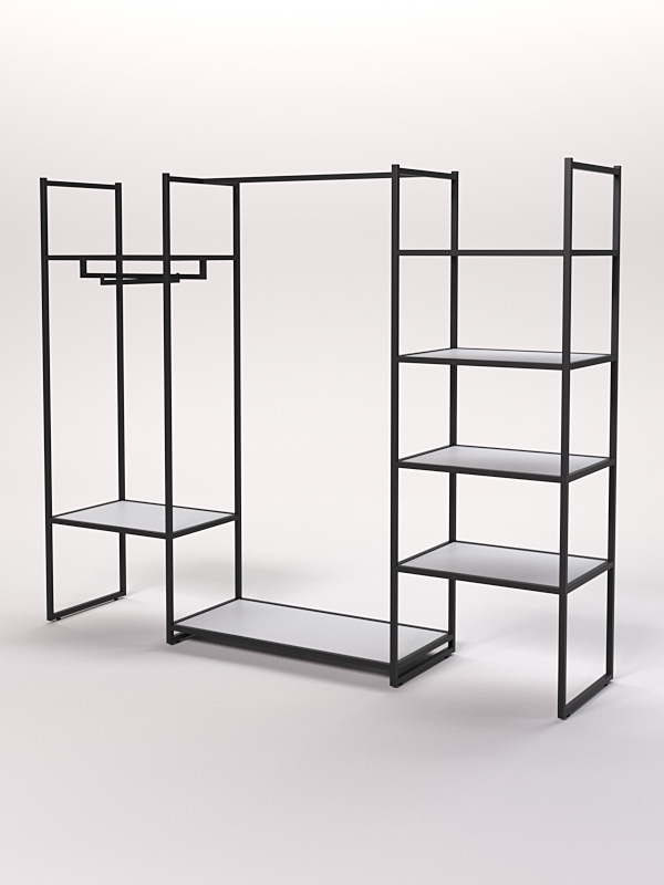 Стеллаж Стронг №37 в стиле ЛОФТ, Серый