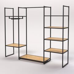 Стеллаж Стронг №37 в стиле ЛОФТ, Дуб Золотистый