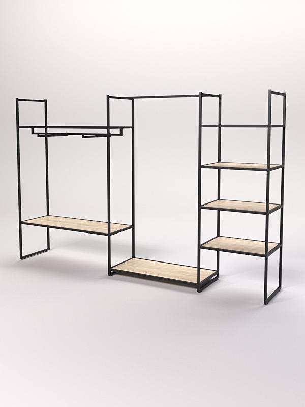 Стеллаж Стронг №38 в стиле ЛОФТ, Дуб Сонома