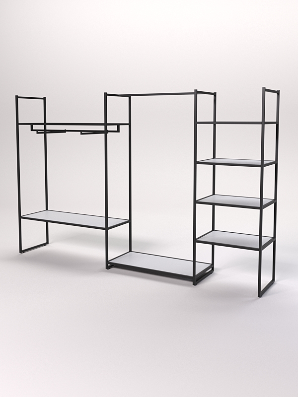 Стеллаж Стронг №38 в стиле ЛОФТ, Серый