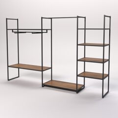 Стеллаж Стронг №38 в стиле ЛОФТ, Орех