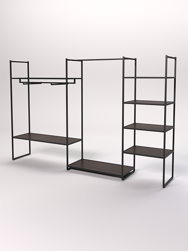 Стеллаж Стронг №38 в стиле ЛОФТ, Дуб Венге