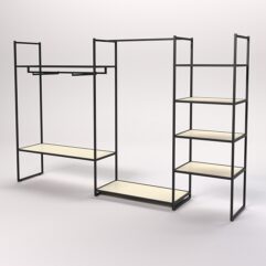 Стеллаж Стронг №38 в стиле ЛОФТ, Крем Вайс