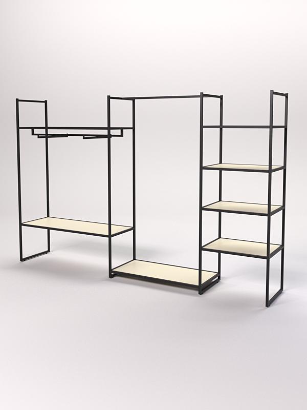 Стеллаж Стронг №38 в стиле ЛОФТ, Крем Вайс