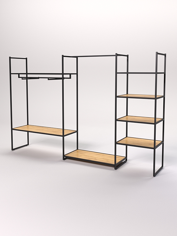 Стеллаж Стронг №38 в стиле ЛОФТ, Дуб Золотистый