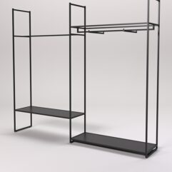 Стеллаж Стронг №39 в стиле ЛОФТ, Черный