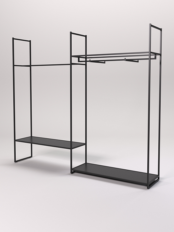 Стеллаж Стронг №39 в стиле ЛОФТ, Черный