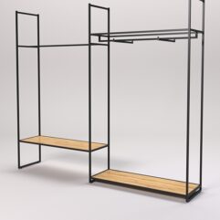 Стеллаж Стронг №39 в стиле ЛОФТ, Дуб Золотистый