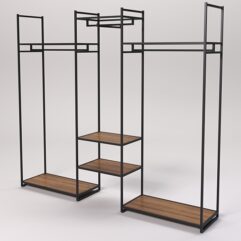 Стеллаж Стронг №40 в стиле ЛОФТ, Орех