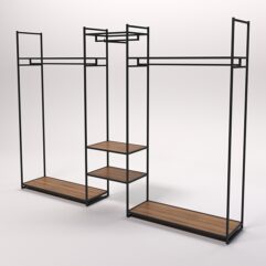 Стеллаж Стронг №41 в стиле ЛОФТ, Орех