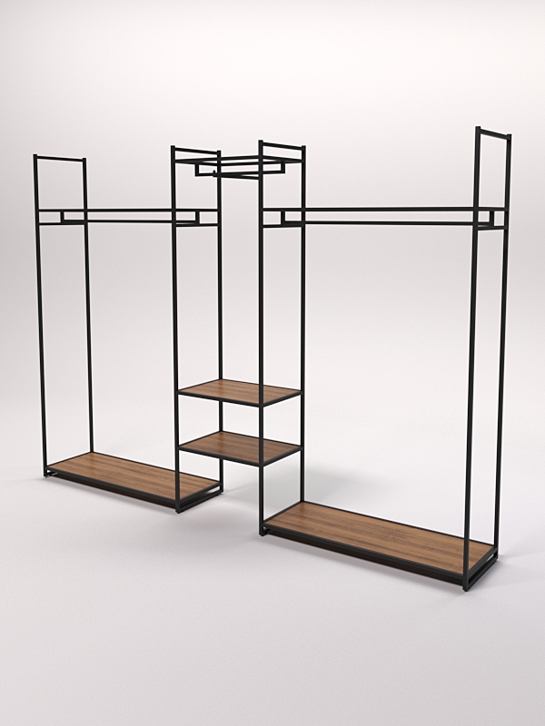 Стеллаж Стронг №41 в стиле ЛОФТ, Орех