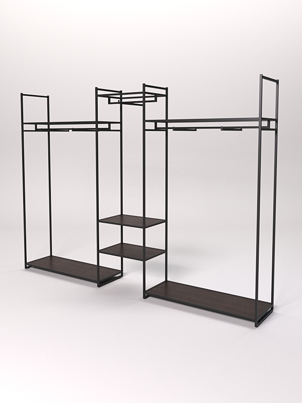 Стеллаж Стронг №42 в стиле ЛОФТ, Дуб Венге