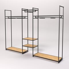 Стеллаж Стронг №42 в стиле ЛОФТ, Дуб Золотистый