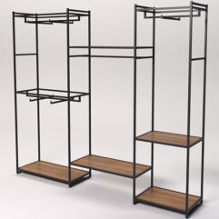 Стеллаж Стронг №43 в стиле ЛОФТ, Орех