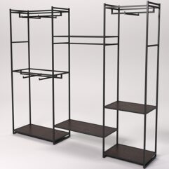 Стеллаж Стронг №43 в стиле ЛОФТ, Дуб Венге