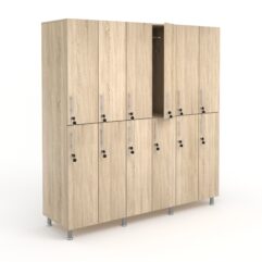 Шкаф для раздевалок 6-секционный 12ти-местный, Дуб Сонома