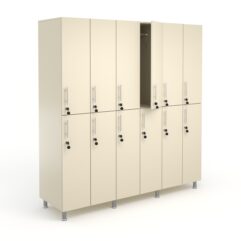 Шкаф для раздевалок 6-секционный 12ти-местный, Крем Вайс
