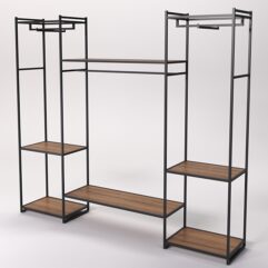 Стеллаж Стронг №44 в стиле ЛОФТ, Орех