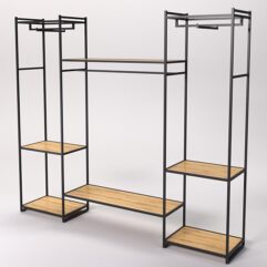 Стеллаж Стронг №44 в стиле ЛОФТ, Дуб Золотистый